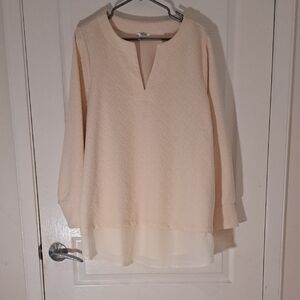 130 - Penningtons Textured V-Neck Layered Top